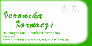 veronika kormoczi business card